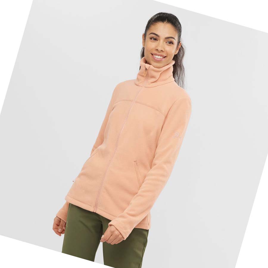 Sudadera Con Capucha Salomon ESSENTIAL COSY FLEECE Mujer Rosas | MX 2511DFM